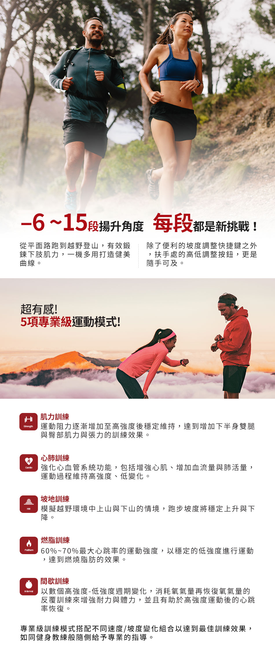 -6~15段揚升角度 每段都是新挑戰